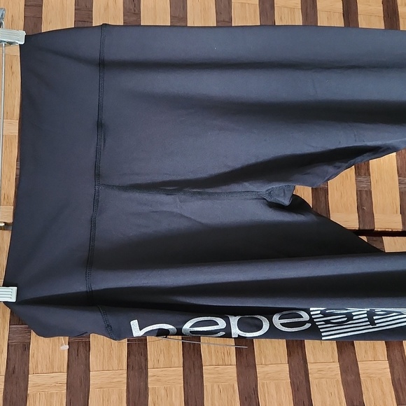 NWT!! BEBE LEGGINGS SILVER WRITING - Picture 4 of 11